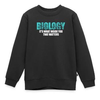 La biologie - Sweat Premium enfant bio - noir - Devant - AI Model Kid Female (0cm)