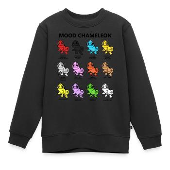 Stimmung Moody Chamäleon Charaktere Lustige Tiere - Kinder Premium Organic Sweatshirt - Schwarz - Vorne - AI Model Kid Female (0cm)