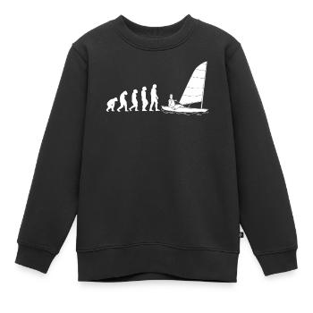 EVOLUTION voile à voile bateau à voile yacht yacht se - Sweat Premium enfant bio - noir - Devant - AI Model Kid Female (0cm)