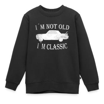 cadeau d'anniversaire drôle disant plus - Sweat Premium enfant bio - noir - Devant - AI Model Kid Female (0cm)