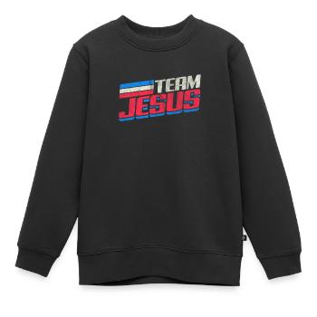 Jesus - Kinder Premium Organic Sweatshirt - Schwarz - Vorne - AI Model Kid Female (0cm)