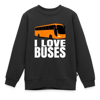 Bus Busfahrer Reisebus Geburtstag Geschenk Herren - Kinder Premium Organic Sweatshirt - Schwarz - Vorne - AI Model Kid Female (0cm)