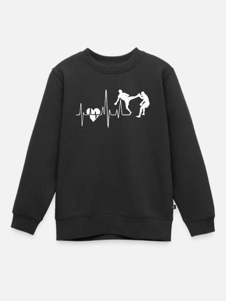 Kickboxing Kickboxing Heartbeat - Sweat Premium enfant bio - noir