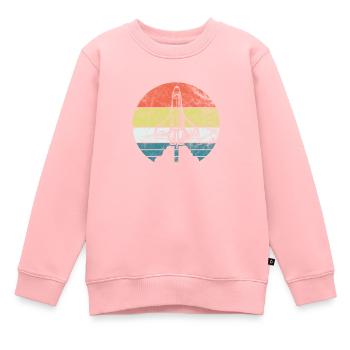 astronaute - Sweat Premium enfant bio - rose - Devant - AI Model Kid Female (0cm)