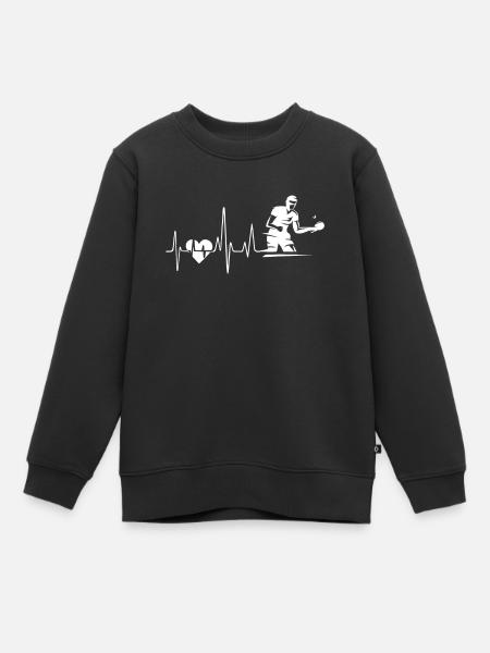 Tennis de table Tennis de table Heartbeat - Sweat Premium enfant bio - noir