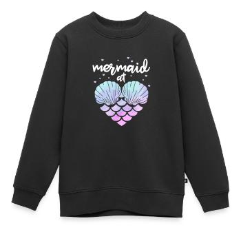 Meerjungfrau - Kinder Premium Organic Sweatshirt - Schwarz - Vorne - AI Model Kid Female (0cm)