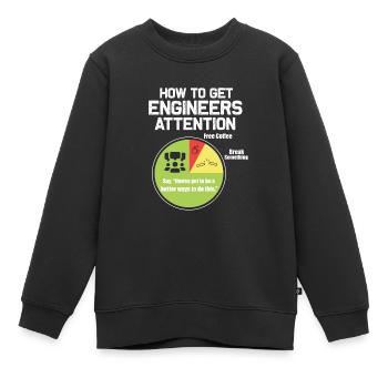 Ingenieur - Kinder Premium Organic Sweatshirt - Schwarz - Vorne - AI Model Kid Female (0cm)