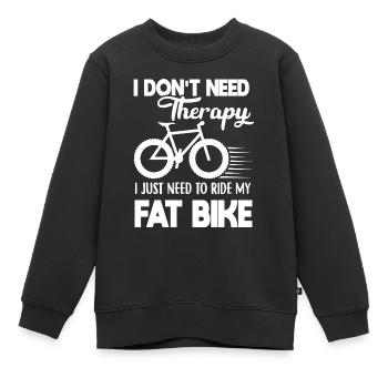 Ich muss nur mein fettes Fahrrad fahren - Kinder Premium Organic Sweatshirt - Schwarz - Vorne - AI Model Kid Female (0cm)