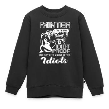Maler Lustiger Maler - Kinder Premium Organic Sweatshirt - Schwarz - Vorne - AI Model Kid Female (0cm)