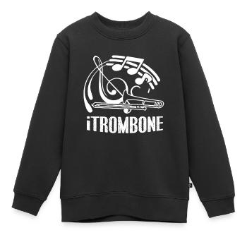 Posaune Lustige Posaune - Kinder Premium Organic Sweatshirt - Schwarz - Vorne - AI Model Kid Female (0cm)
