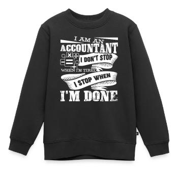 Buchhalter Ich bin ein Buchhalter - Kinder Premium Organic Sweatshirt - Schwarz - Vorne - AI Model Kid Female (0cm)