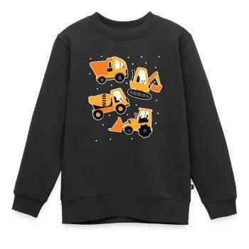 Kinder 2. Geburtstag Shirt Bagger Jungen 2 Jahre - Kinder Premium Organic Sweatshirt - Schwarz - Vorne - AI Model Kid Female (0cm)