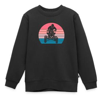 Quad - Kids Premium Organic Sweatshirt - black - Front - AI Model Kid Female (0cm)