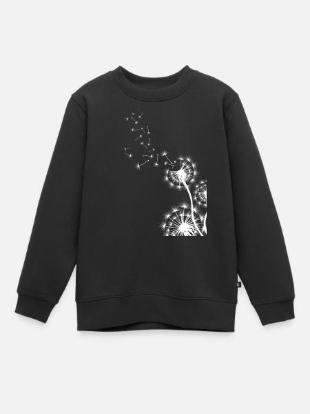 Dandelion flower nature gift idea - Kids Premium Organic Sweatshirt - black