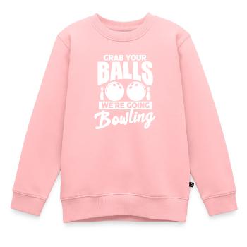 bowling - Kids Premium Organic Sweatshirt - rose - Front - AI Model Kid Female (0cm)