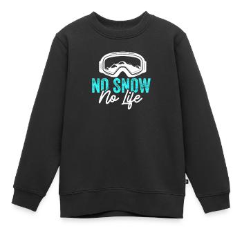 Kein Schnee kein Leben - Kinder Premium Organic Sweatshirt - Schwarz - Vorne - AI Model Kid Female (0cm)