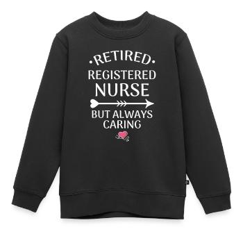 Registrierte Pflegekraft Krankenschwester Pension - Kinder Premium Organic Sweatshirt - Schwarz - Vorne - AI Model Kid Female (0cm)