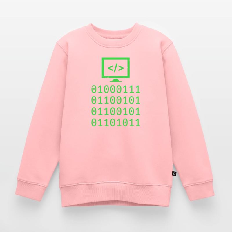 Programmieren von Binary Code Coding Gift Kinder Premium Organic Sweatshirt