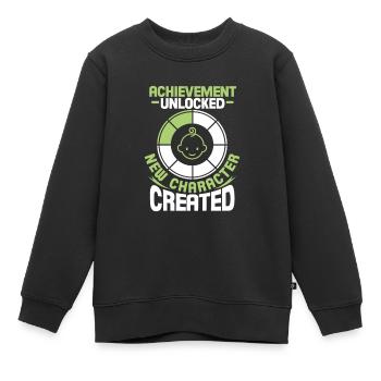 Schwangerschaft - Kinder Premium Organic Sweatshirt - Schwarz - Vorne - AI Model Kid Female (0cm)