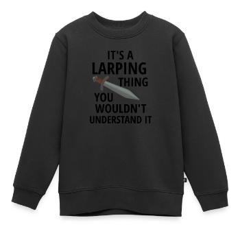 Live-Rollenspiel Larping | Live-Action-Rollenspiel - Kinder Premium Organic Sweatshirt - Schwarz - Vorne - AI Model Kid Female (0cm)