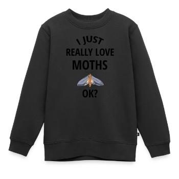 J'adore les mites | Amoureux des mites, amour des insectes - Sweat Premium enfant bio - noir - Devant - AI Model Kid Female (0cm)