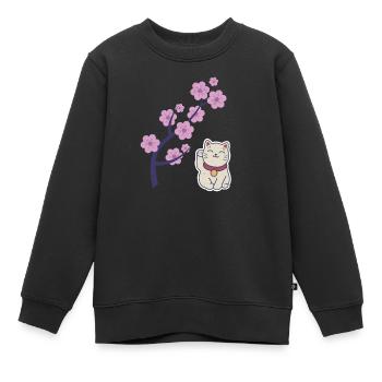 Sakura tree Japanese cherry blossom tree Japan - Kids Premium Organic Sweatshirt - black - Front - AI Model Kid Female (0cm)