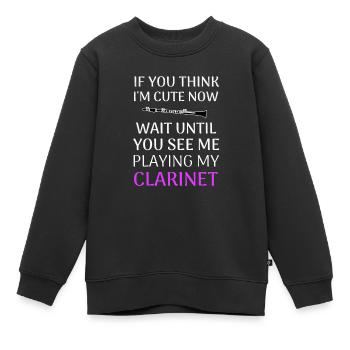 Clarinette clarinette clarinette cadeau femmes - Sweat Premium enfant bio - noir - Devant - AI Model Kid Female (0cm)