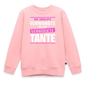Tante Sprüche Kinder die coolste Verwandte - Kinder Premium Organic Sweatshirt - Rosa - Vorne - AI Model Kid Female (0cm)