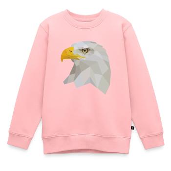 Weißkopfseeadler - Kinder Premium Organic Sweatshirt - Rosa - Vorne - AI Model Kid Female (0cm)