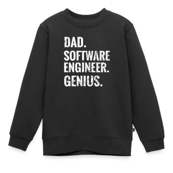 Software Engineer Dad Gift Software Engineer - Kids Premium Organic Sweatshirt - black - Front - AI Model Kid Female (0cm)