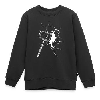Wikinger - Kinder Premium Organic Sweatshirt - Schwarz - Vorne - AI Model Kid Female (0cm)