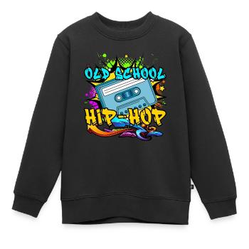 Old School Hip Hop 80s 90s Graffiti Kassette - Kinder Premium Organic Sweatshirt - Schwarz - Vorne - AI Model Kid Female (0cm)