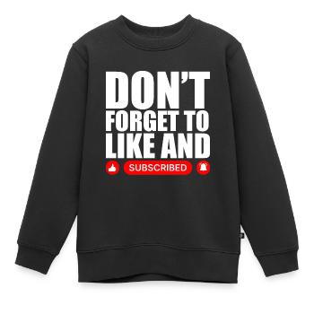 Lustiges Video Blogger Vlogger Like Subscribe - Kinder Premium Organic Sweatshirt - Schwarz - Vorne - AI Model Kid Female (0cm)