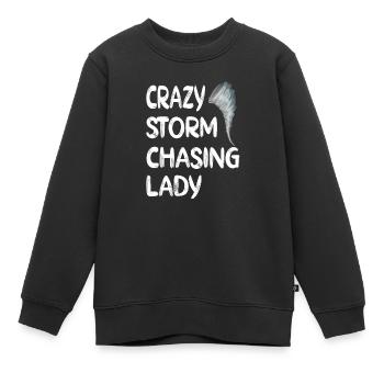 Sturmjäger Unwetter Wetter Tornado Storm Chasing - Kinder Premium Organic Sweatshirt - Schwarz - Vorne - AI Model Kid Female (0cm)