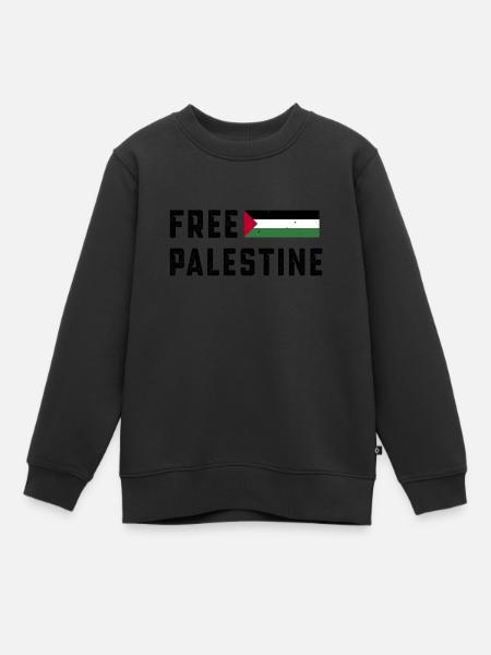 Vrije Palestijnse Gaza vlag Arabische vrijheid - Kinder Premium sweater biologisch - zwart