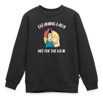 Femme de ménage Ménage - Sweat Premium enfant bio - noir - Devant - AI Model Kid Female (0cm)