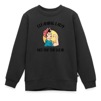 Femme de ménage Ménage - Sweat Premium enfant bio - noir - Devant - AI Model Kid Female (0cm)