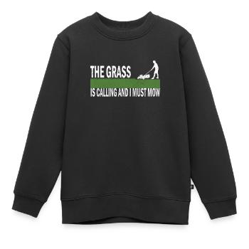 Pelouse Tondre Tondre Jardin tondeuse Tondeuse - Sweat Premium enfant bio - noir - Devant - AI Model Kid Female (0cm)