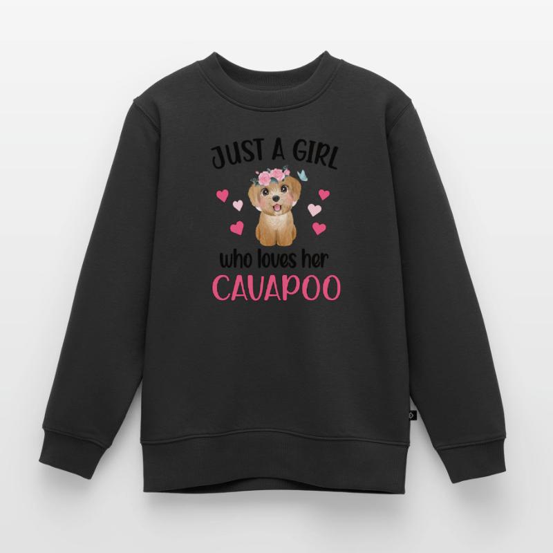 Cavapoo fille Cavoodle Dame de chien Cavapoo Mignon Sweat Premium enfant bio