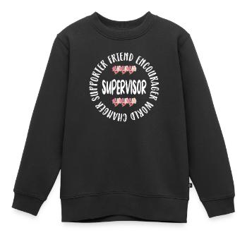 Reconnaissance du superviseur Cadeau de chef de superviseur - Sweat Premium enfant bio - noir - Devant - AI Model Kid Female (0cm)