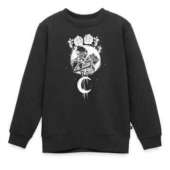 Occulte Moonrose Witchcraft sorcière couple occulte - Sweat Premium enfant bio - noir - Devant - AI Model Kid Female (0cm)
