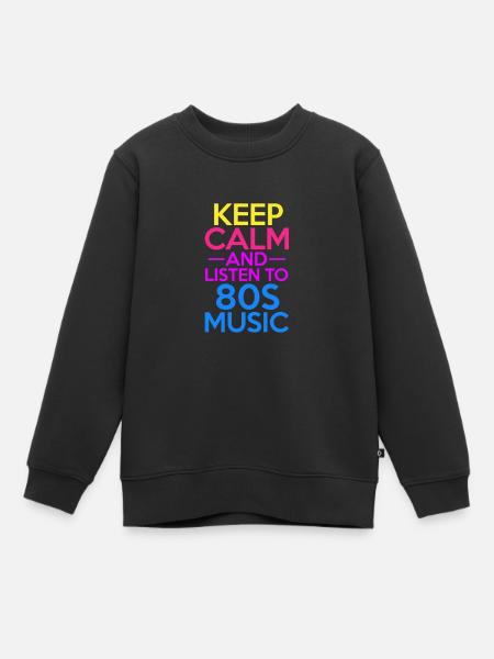 Années 80 - Sweat Premium enfant bio - noir