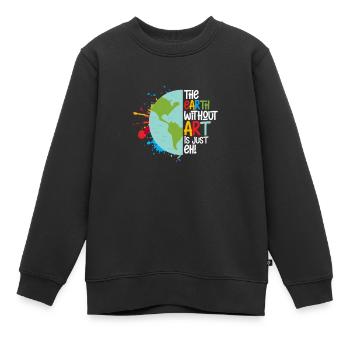 Kunst - Kinder Premium Organic Sweatshirt - Schwarz - Vorne - AI Model Kid Female (0cm)