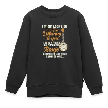 Banjo - Sweat Premium enfant bio - noir - Devant - AI Model Kid Female (0cm)