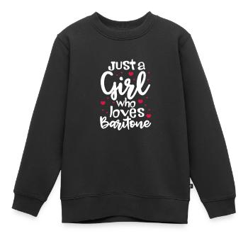 Baryton fille baryton fille fille cadeau fille - Sweat Premium enfant bio - noir - Devant - AI Model Kid Female (0cm)