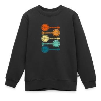 Banjo - Kinder Premium Organic Sweatshirt - Schwarz - Vorne - AI Model Kid Female (0cm)