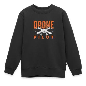 Drohne - Kinder Premium Organic Sweatshirt - Schwarz - Vorne - AI Model Kid Female (0cm)