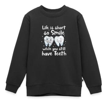 Zahnarzt - Kinder Premium Organic Sweatshirt - Schwarz - Vorne - AI Model Kid Female (0cm)