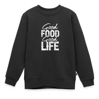 Cuisinier - Sweat Premium enfant bio - noir - Devant - AI Model Kid Female (0cm)
