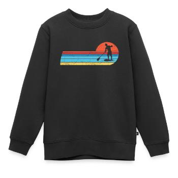 SUP paddleboarding Stand Up Paddle Herren supboard - Kinder Premium Organic Sweatshirt - Schwarz - Vorne - AI Model Kid Female (0cm)